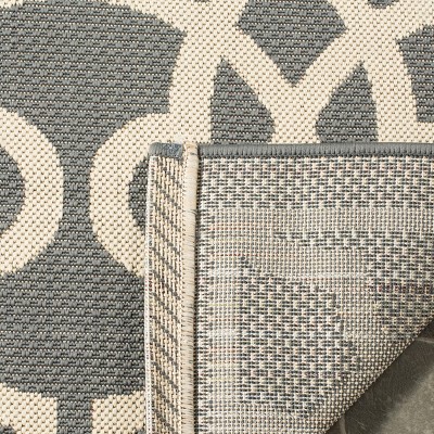 Courtyard Gray and Beige Synthetic Indoor/Outdoor Area Rug