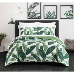 5pc Tropical Paradise Quilt Set Green - Lush Décor : Target