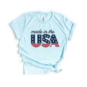 Simply Sage Market Women's Made In The USA Blue Short Sleeve Graphic Tee - 1 of 4