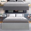 PiccoCasa Classic Tailored Styling Drop Pleated Brushed Solid Bed Skirt 16" - 2 of 4