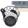 NAT & Jules Coffee Matte Black 7 inch Iron Metal K Cup Coffee Pod Holder Organizer Basket - 3 of 4