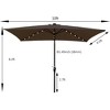 CAVINAS 10 x 6.5FT Patio Umbrella with LED Light and Crank,8 Ribs Market Patio Umbrella with Push Button for Backyard,Poolside,Deck - 3 of 4