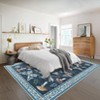 Washable Modern Printed Rug Non Slip Low Pile Rug Soft Contemporary Throw Floor Cover Foldable Indoor Carpet for Living Room Bedroom Playroom Nursery - 4 of 4