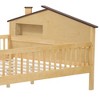 NicBex Full Size Platform Bed Modern Wooden Bed Frame with shelf, House-Shaped Headboard and LED Light for Bedroom, No Box Spring Required - 4 of 4