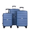 Belatt 3-Piece Hardshell Luggage Set (20/24/28") - TSA Lock, PP Lightweight Spinner Wheels, Adjustable Pull Rod & Name Card - 4 of 4