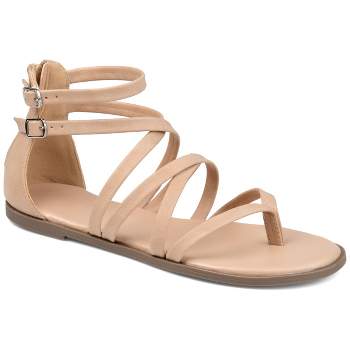 Journee Collection Womens Zailie Tru Comfort Foam Gladiator Flat Sandals