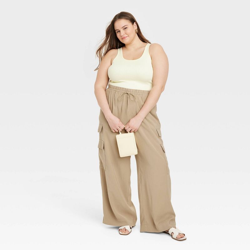 Women's High-Rise Wide Leg Cargo Pants - A New Day™, 3 of 10