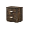Gulches Sophisticated 2 Drawer Nightstand 18"x13"x9"H Drawers, English Dovetail Joinery, Brushed Nickel Handles, 2" Floor Clearance - 4 of 4