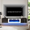 Aoxun 70" Floating Fireplace TV Stand with 36" Electric Fireplace, Wall Mounted Fireplace Entertainment Center with Storage - 3 of 4