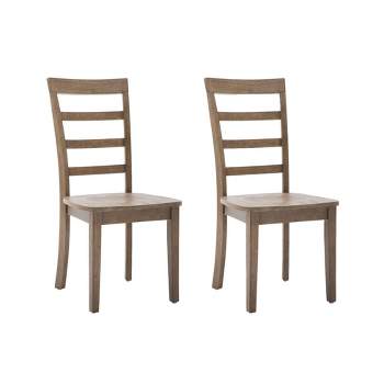 Set of 2 Boulder Dining Side Chairs Barnwood Wire Brush - Boraam