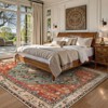 Lahome Boho Traditional 6'x9' Area Rugs Ultra-Thin Soft Washable Rugs for Living Room Non-Shed Print Indoor Carpet for Bedroom Playroom Nursery - 2 of 4