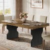 Lantine 63-Inch Dining Table for 4-6 People, Large Rectangle Kitchen Dinner Table with Hourglass Shape Legs - 4 of 4