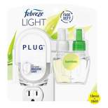 Febreze Light Air Freshener Plug Starter Kit, 1 Scented Oil Refill and 1 Oil Warmer, Bamboo Scent