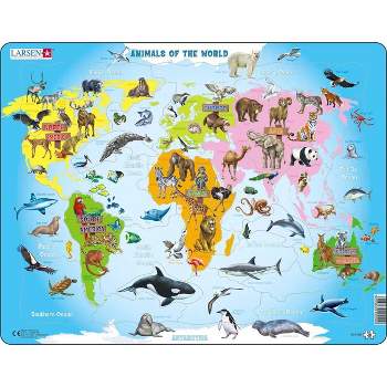 Larsen Puzzles Animals of the World Kids Jigsaw Puzzle - 28pc