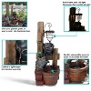 Sunnydaze 34"H Electric Polyresin Rustic Pouring Buckets Outdoor Water Fountain with Solar Lantern - 2 of 4