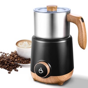 Milk Frother, 8-IN-1 Multi-function Electric frother and steamer 21 oz, 550W Split Stainless Steel Steamer for Coffee, Milk Froth, Chocolate Milk - 1 of 4