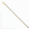 Black Bow Jewelry 14k White and Yellow Gold, 6.5mm Fancy Cable Chain Bracelet - 8.5 Inch - 2 of 3