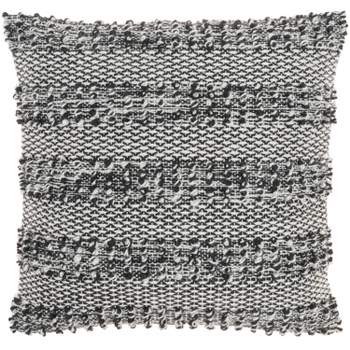 18"x18" Woven Striped and Dots Square Throw Pillow - Mina Victory