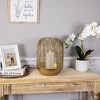 Northlight Large Layered Iron Pillar Candle Holder - 13" - Brass Finish - 2 of 4