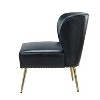 Lucrezia Contemporary Side Chair with Nailhead Trim | Karat Home-NAVY - 3 of 4