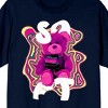 Teddy Drip Groovy Vibes Pink Bear Men's Navy Blue Short Sleeve Crew Neck Tee - 2 of 3
