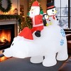 Angel Sar 6ft Animated Inflatable Polar Bear with Head Motion, Multi-Color Christmas Character Scene, 5 LED Lights for Indoor/Outdoor - 2 of 4