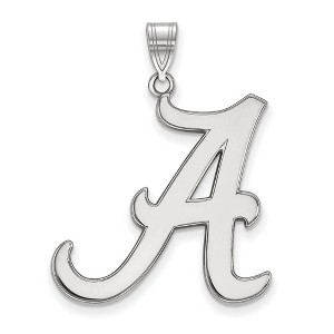 Black Bow Jewelry 10k White Gold Alabama Crimson Tide NCAA Extra Large Pendant - 1 of 3