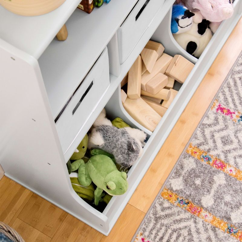 Guidecraft Kids' Toy Storage Organizer: Children's Wooden Bedroom Shelf, Cubby Organizer and Playroom Bookshelf with Open Toy Chest, 3 of 7