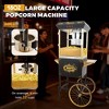 LOVSON 18oz Popcorn machine trolley, equipped with stainless steel pot, heating lamp and accessories, suitable for parties, popcorn machine,Black+Gold - 4 of 4