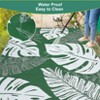 Waterproof Outdoor Rug | Tropics Palm Leaf Reversible Plastic Straw Mat | UV-Resistant Modern Patio Rug for Camping, Porch, Deck, Balcony & Beach - 3 of 4