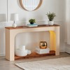 Hommoo 55-Inch Farmhouse 2-Tier Console Table with LED Lights - 4 of 4