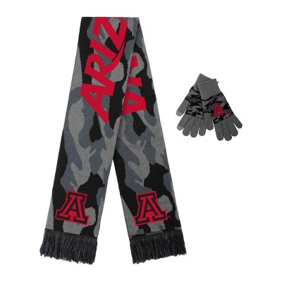 NCAA Arizona Wildcats Knit Black Camo Glove & Scarf Set - 2pc