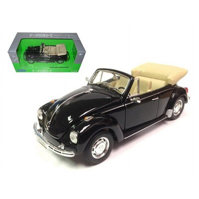 Maquette De Voiture Welly Beetle Convertible - Échelle 1:34-1:39, Sous Licence VW - Bleu, Expédié D'Allemagne