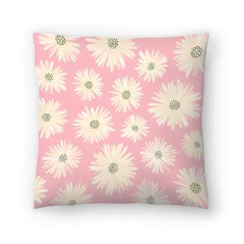 Playful Pink Floral By Modern Tropical Throw Pillow - Americanflat Botanical