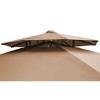 11.5' x 11.5' Double Top Round Aluminum Offset Umbrella with Crank - Crestlive Products - 3 of 4
