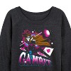 Women's - Marvel - X-Men Gambit Space Lightweight French Terry Wide Neck Long Sleeve Graphic Shirt - 2 of 4