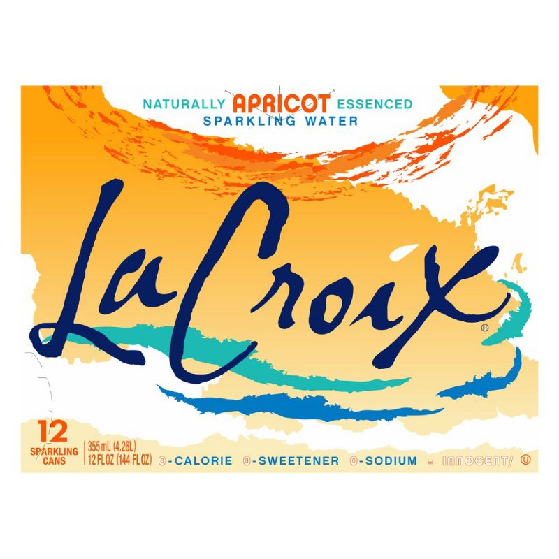 La Croix Apricot Sparkling Water - Case of 2/12 pack, 12 oz, 3 of 8