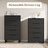 COZONY 5 Drawer Dresser for Bedroom, 50" Tall Wooden Vertical Chest, Freestanding Storage Cabinet for Living Room, Hallway, Entryway - 4 of 4