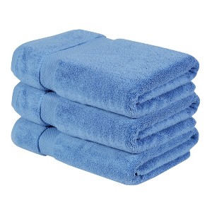 Splash Ultra-Soft Zero Twist 100% Ring Spun Cotton Bath Towel Set - Reversible, 550 GSM, Breathable, Lightweight, Highly Absorbent Towels for Bathroom - 1 of 4