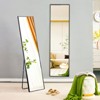 FONTOI Full Length Mirror, Floor Standing Mirror with Stand, Wall Mounted Mirror, Makeup Mirror for Bedroom, Cloakroom, Black, 23"*0.79"*65" - 2 of 4