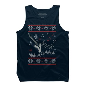 Men's Design By Humans Rock Christmas By sophialada Tank Top - 1 of 3
