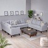 10pc Delilah Mid Century Modern U-Shaped Sectional Sofa Set Gray - Christopher Knight Home: Modular, Living Room Furniture - 2 of 4