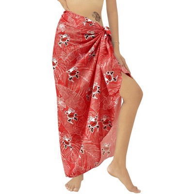 HAPPY BAY Women's Beachwear Christmas Tree Santa Sarong Wrap Bathing suit Swimwear Swim Cover Up Wraps Beach Coverups for Women