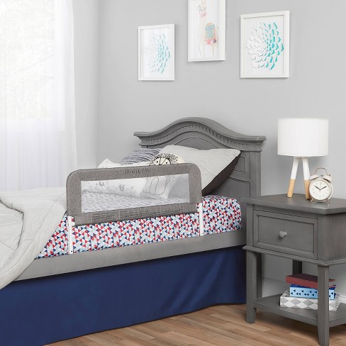 Dream On Me 3d Linen Fabric And Mesh Security Bed Rail Gray Target