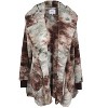 Memoi Women's Tie Dye Plush Hooded Cardigan Sweater Multi L-XL - 4 of 4