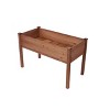 WELLFOR Rectangular Wood Outdoor Garden Bed Brown 24"x48" - 3 of 4