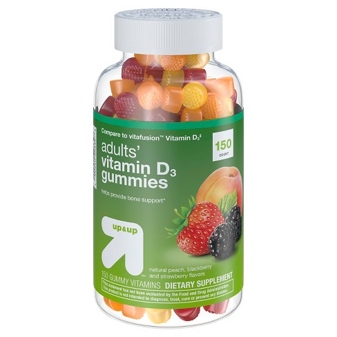 Adult Vitamin D Gummies Fruit Flavors 150ct Upup