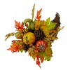Northlight 18" Orange Gourds and Maple Leaves Cornucopia Thanksgiving Tabletop Decor - 3 of 4