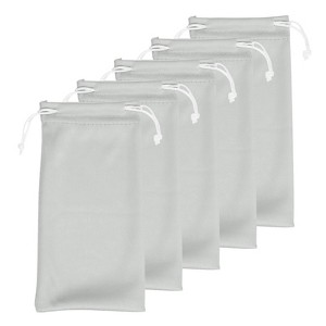 Unique Bargains Soft Portable Storage Scratch-Resistant Women Men Eyeglasses Bags 5 Pcs - 1 of 4