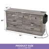 59inche Wide Farmhouse 7 Drawers Dresser Wood Rustic Drawers with Nice Texture Vintage Design Storage Dressers Organizer - 2 of 4